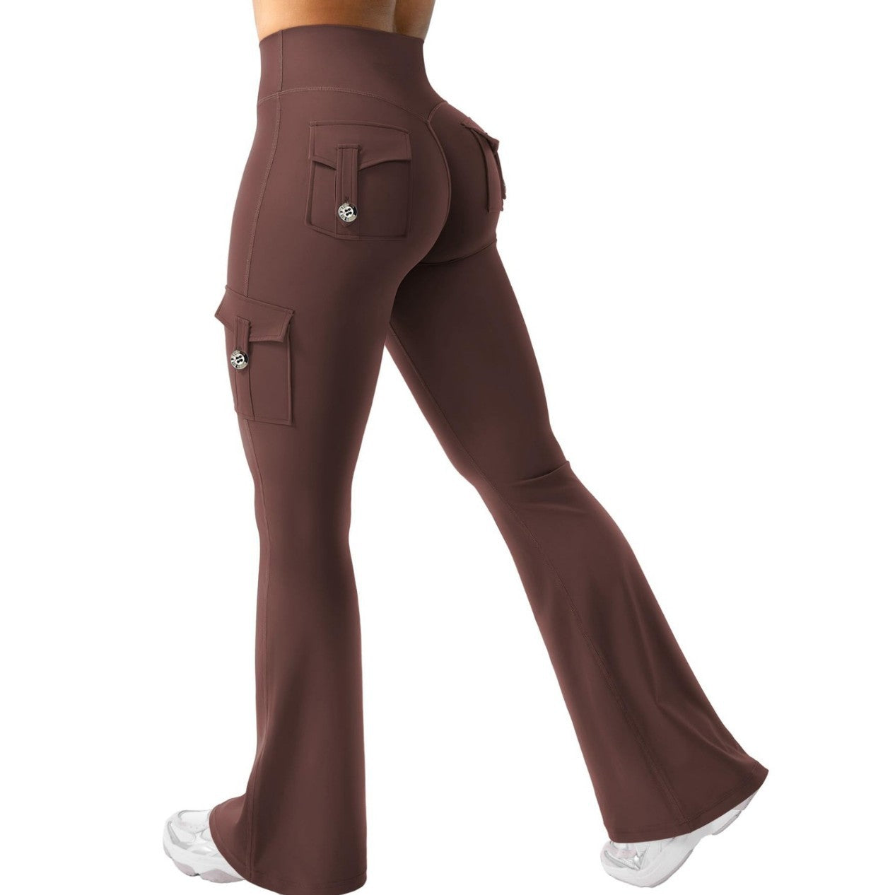 Women's High Elastic Stretchy Bootcut Pants With Butt Lifting Effect