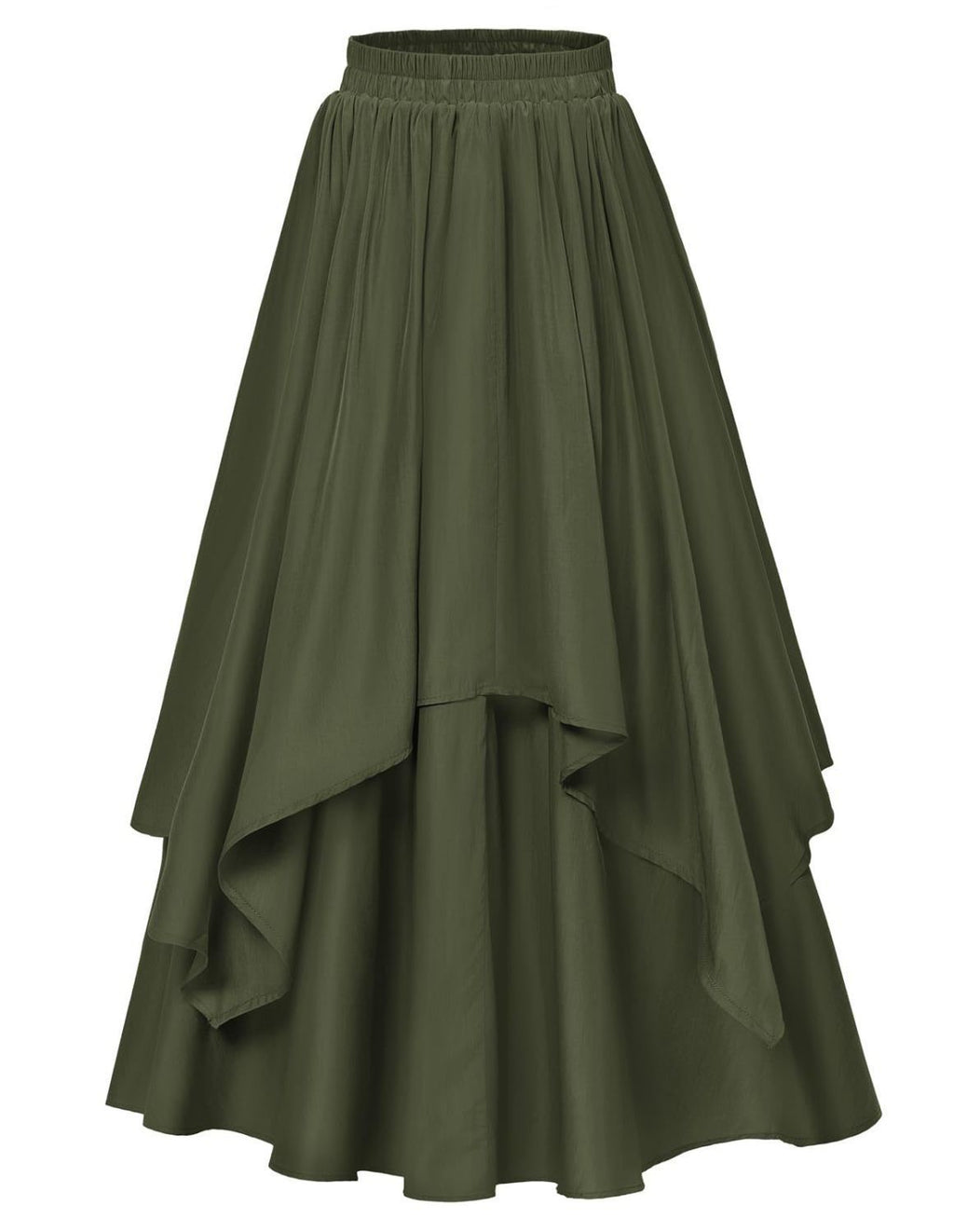 Irregular Mid-length Skirt With An Elastic Waist
