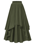 Irregular Mid-length Skirt With An Elastic Waist