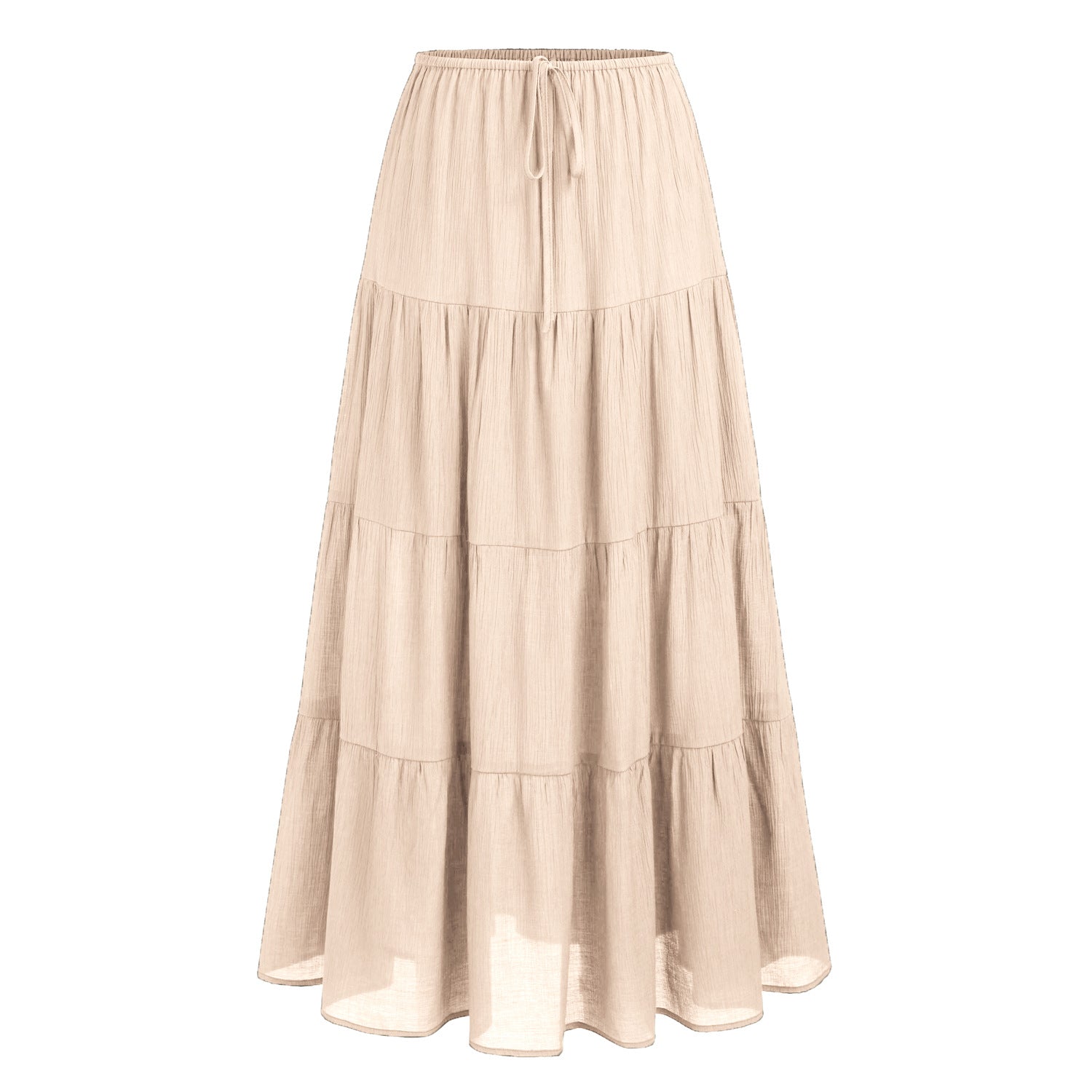 High-waisted Elastic-waist  Skirt