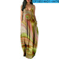 Women's Fashionable Printed Sleeveless Pocket Dress