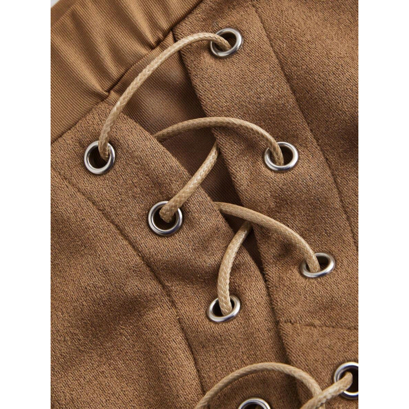 Asymmetrical Hem Wrap Skirt With A Tie-front Closure
