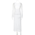Elegant Floor-length Solid-color Versatile Dress
