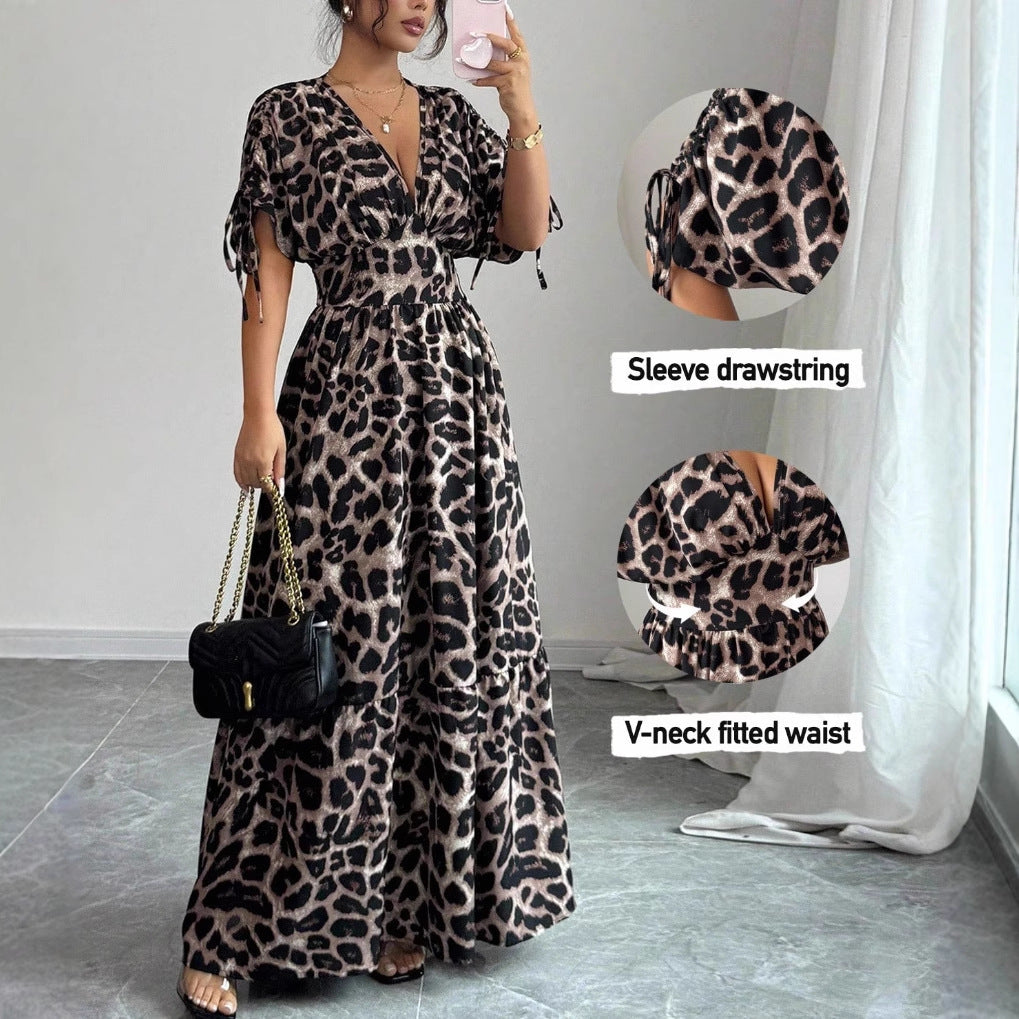 V-neck Long Dress European And American Style