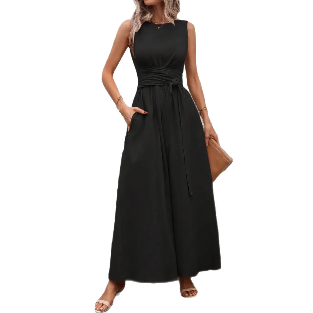 Womens Casual Chic Asymmetrical Twist-Waist Dress