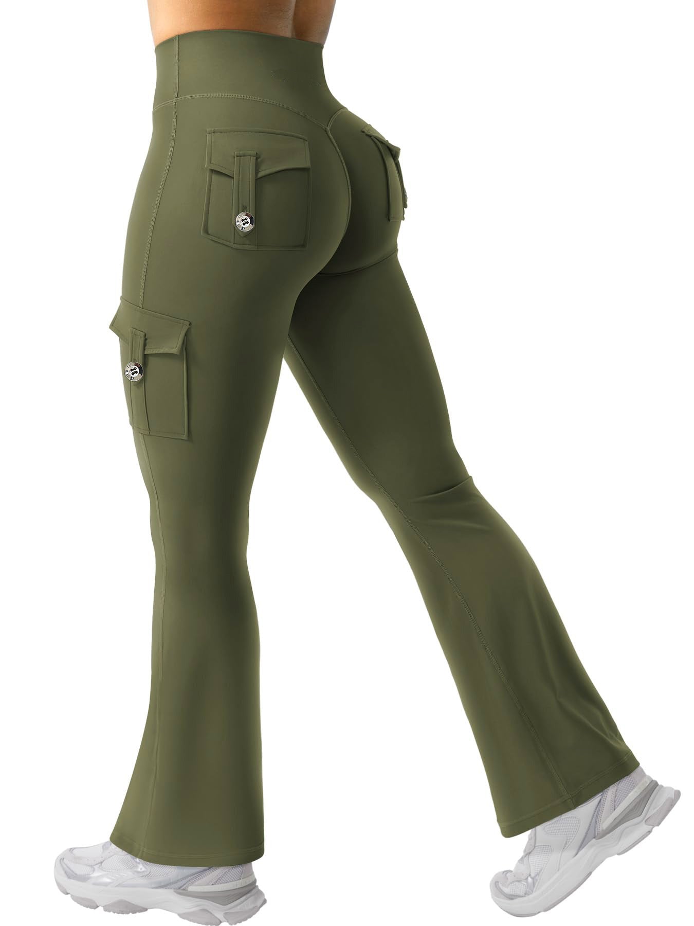 Women's High Elastic Stretchy Bootcut Pants With Butt Lifting Effect