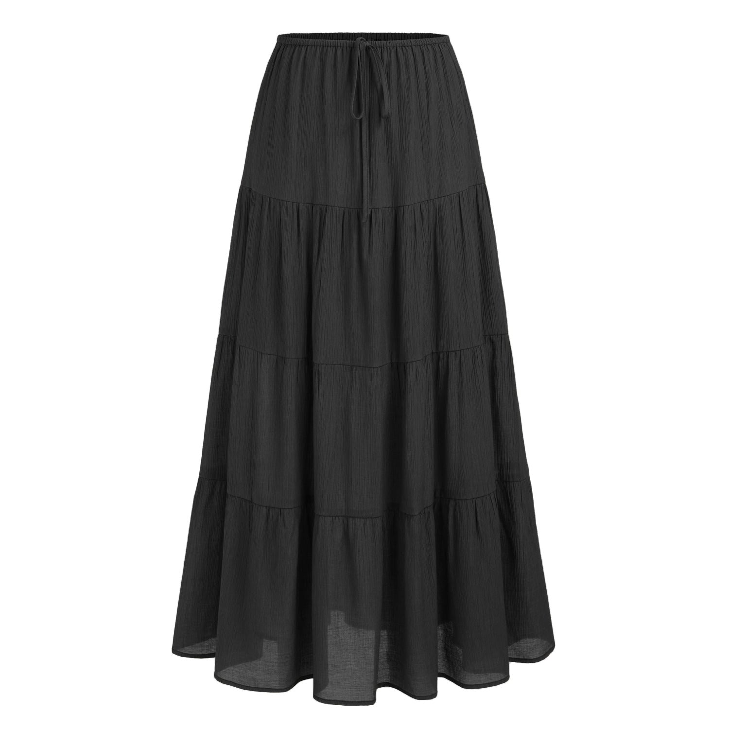 High-waisted Elastic-waist  Skirt