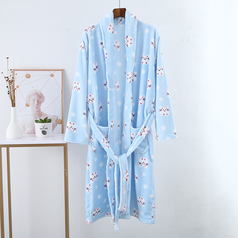 Parent-child Nightgown Thickened Flannel Sleep