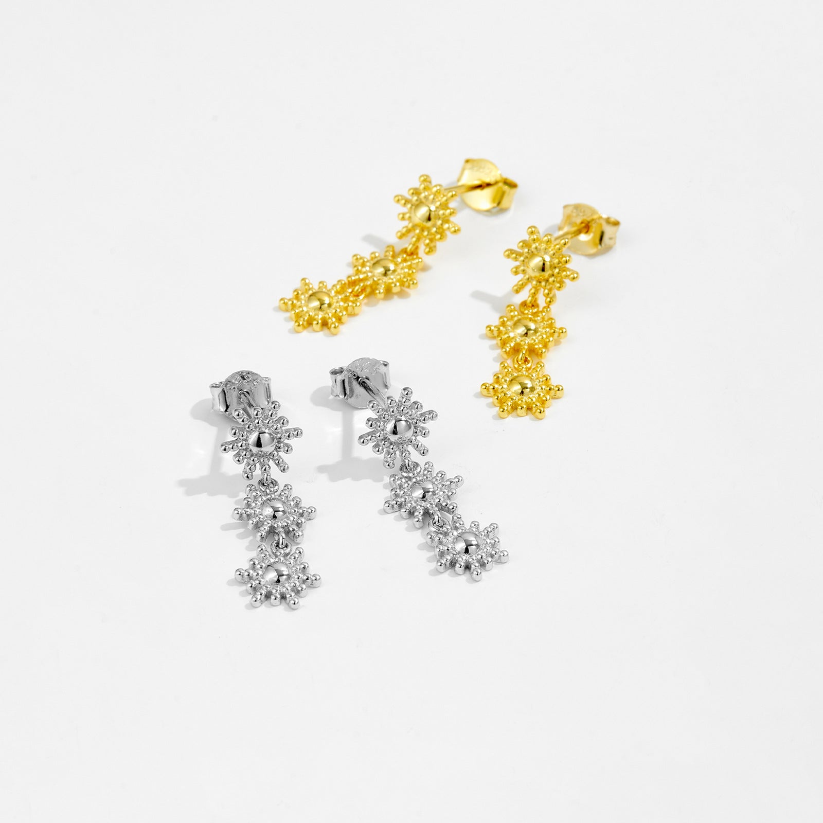 Vintage SUNFLOWER Necklace Earrings For Women