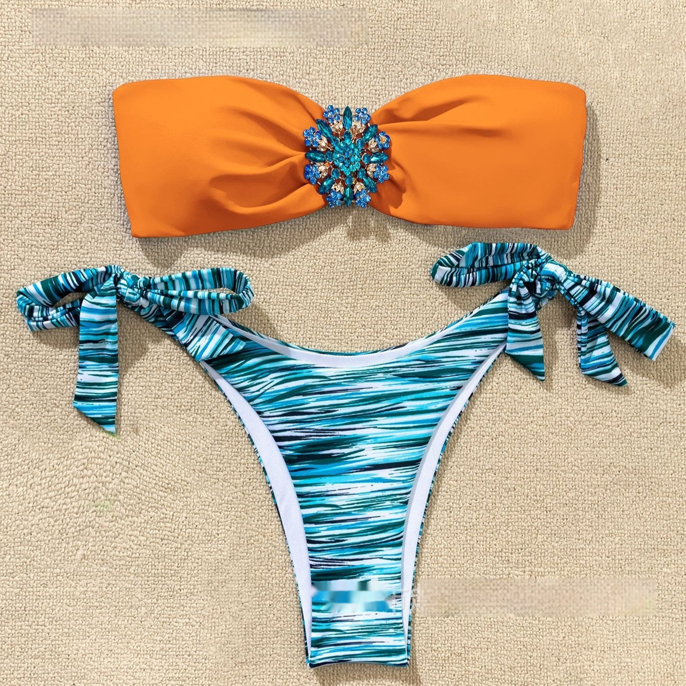Womens Sexy Strapless Bikini Two-piece Swimsuit