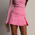 Side-slit Designer-style High-waist A-line Skirt