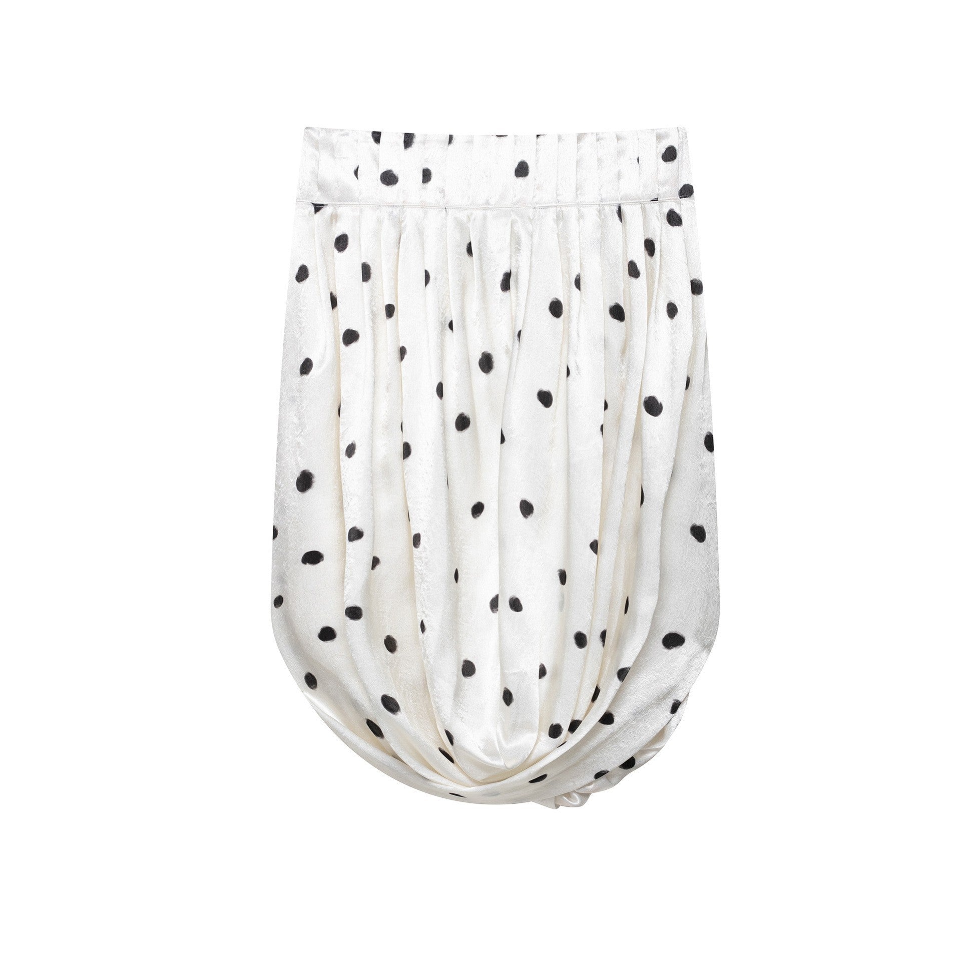 Irregularly Patterned Short Skirt With A Pleated Design