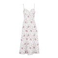 Printed Tube-top Slip Dress With Back-tie Waistband For A Slimming Effect