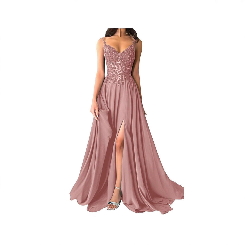 Strapless Vneck Evening Gown European And American Style