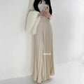 Womens Pleated Maxi Skirt Early Spring New Arrival