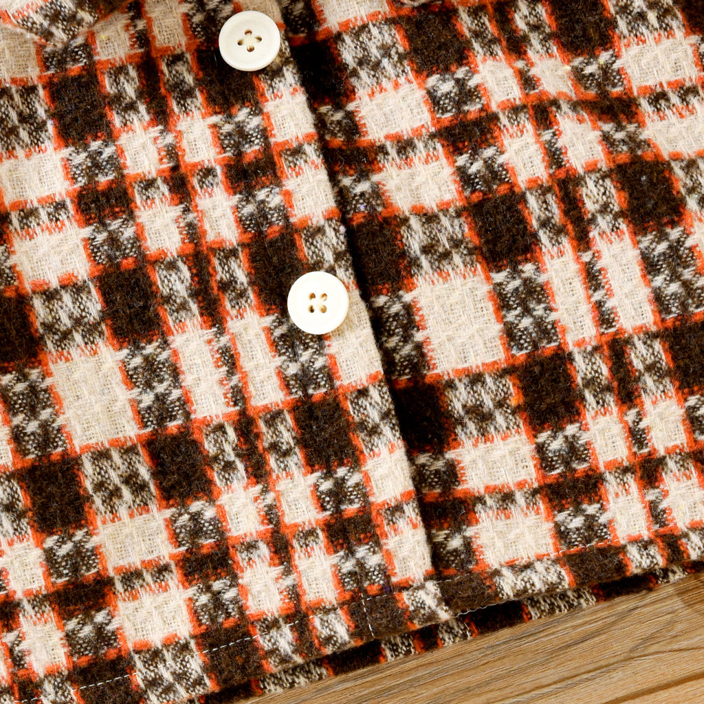 Girls Baby Plaid  Two Piece Dress