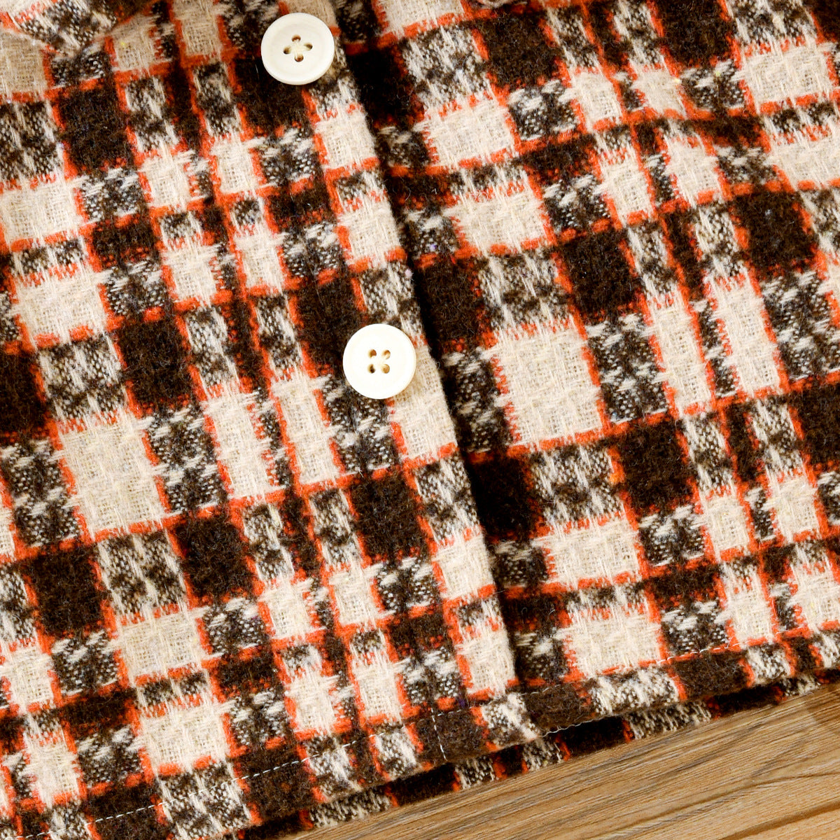 Girls Baby Plaid  Two Piece Dress
