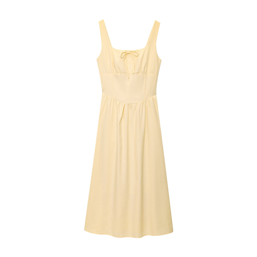 Slim-fit Bow-tied Strap Dress For Women