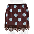 Chic Sassy Waist-cinching Polka-dot Lace-trimmed Skirt For Women