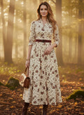 V-neck Spring Long-sleeve Womens Dress Fashionable