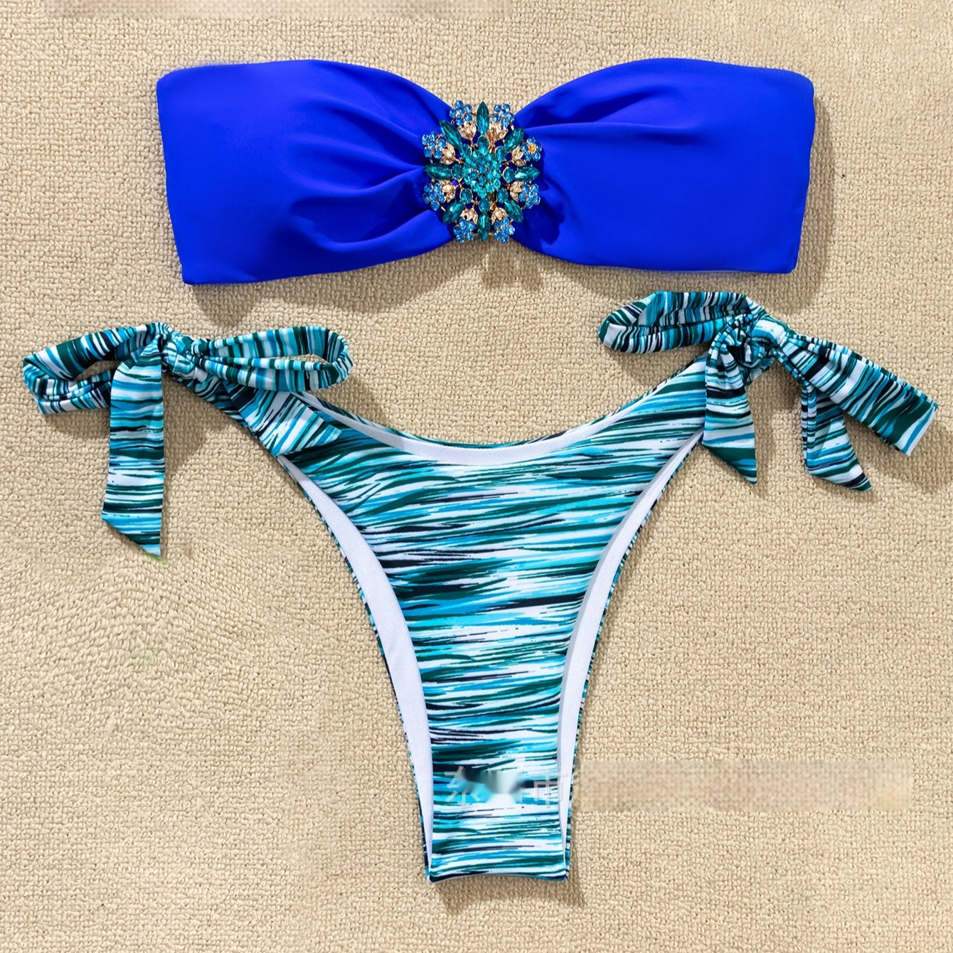 Womens Sexy Strapless Bikini Two-piece Swimsuit