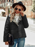 Women's Casual Polo Collar Suit Cotton-padded Coat