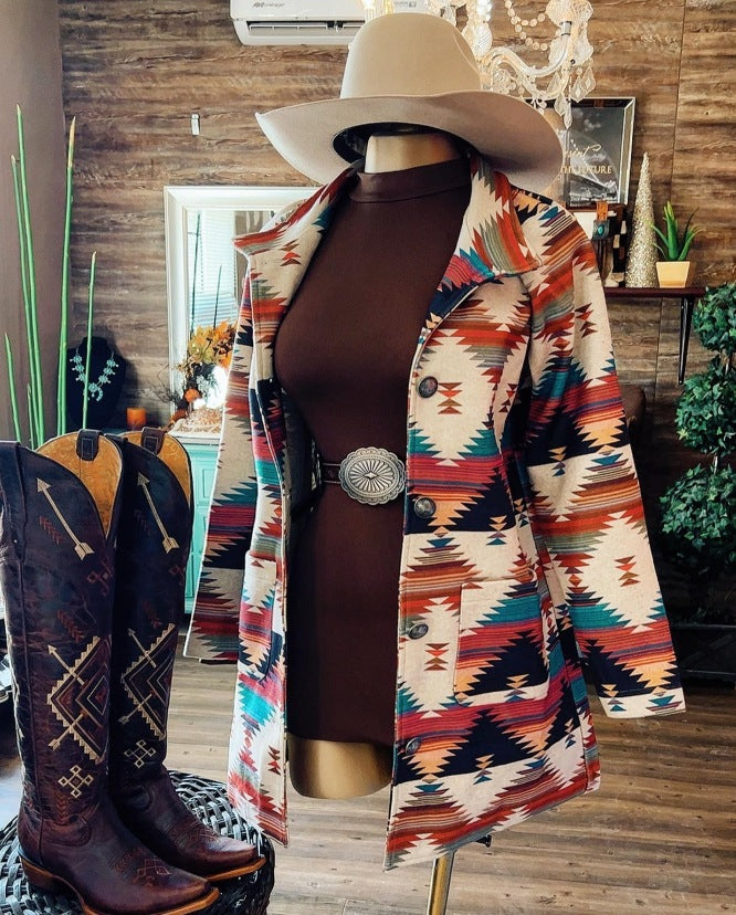 Long-sleeve Cardigan With A Digital Print For Girls
