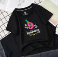 Children's Birthday Number Print Short Sleeve