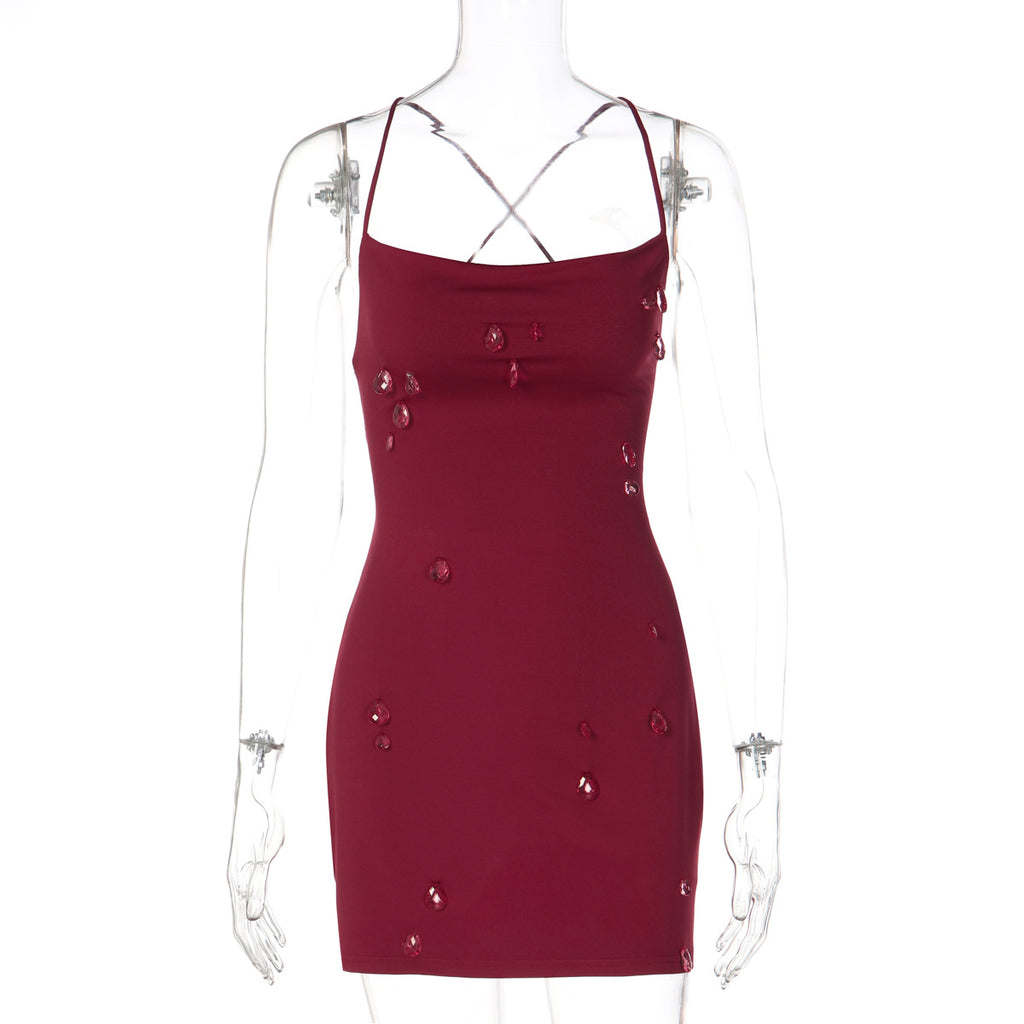 Sequined Teardrop-embellished Bodycon Dress
