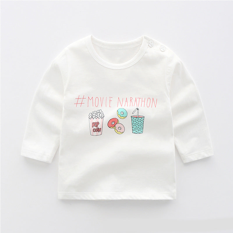 Baby cotton long sleeve T-shirt