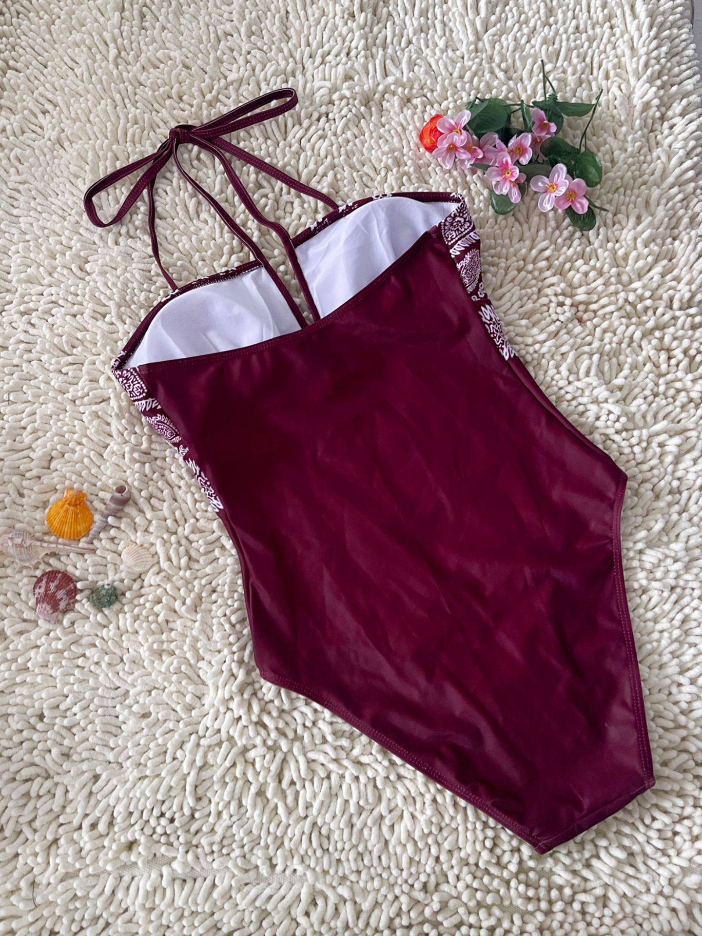 Printed One-Piece Swimsuit Womens Bikini Beach Swimwear