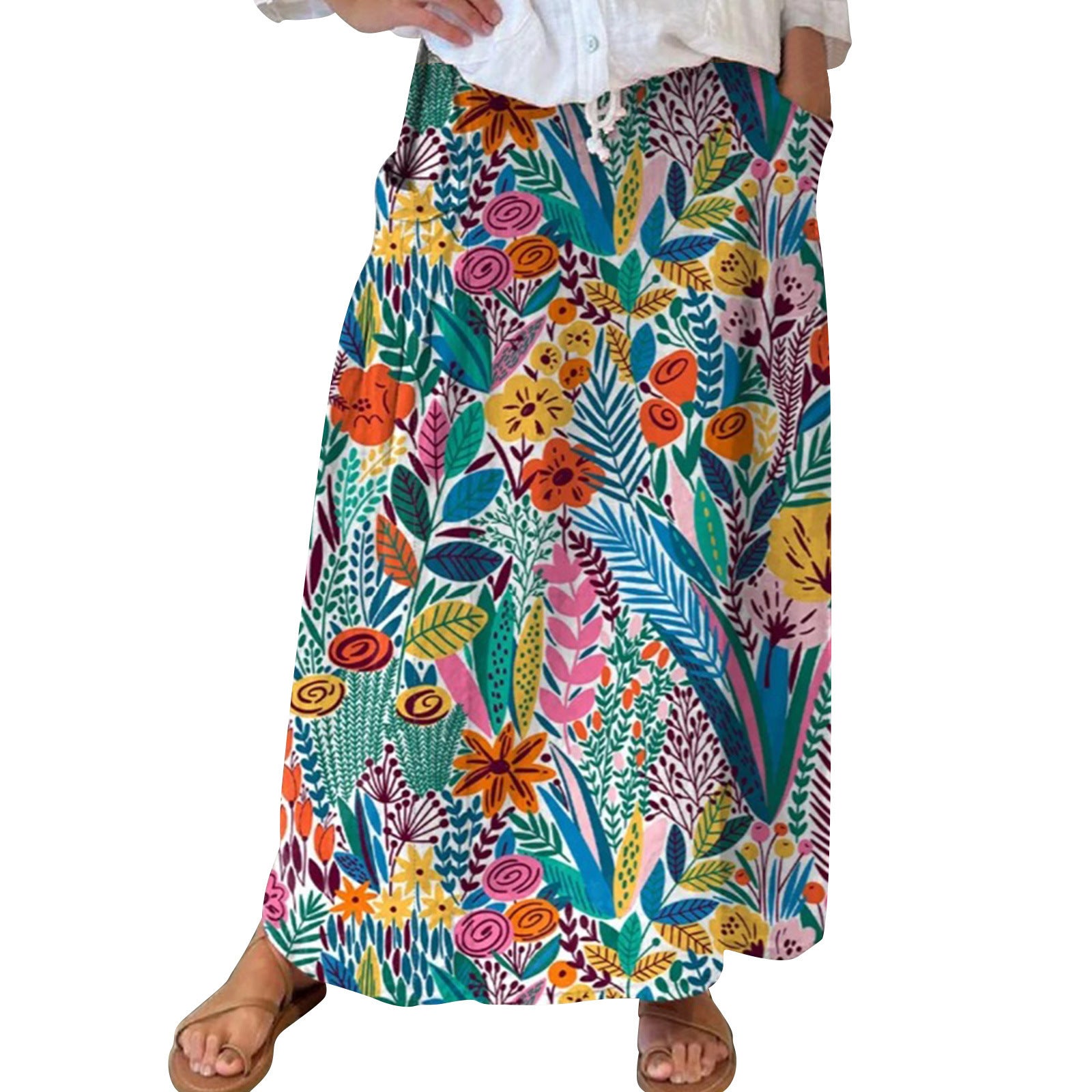 Casual Retro Floral Vacation Dress With A Sophisticated Work-appropriate Vibe