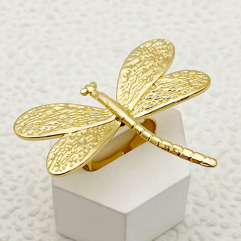 Metal Stainless Steel Electroplated Rings With Various Patterns