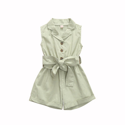 Baby Clothes Sleeveless One Pieces Romper Jumpsuit For Girls