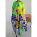 Womens Printed Midi Dress Beach Dress