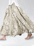 SpringSummer Fashion New Arrival Womens Big-Flared 3D Printed Skirt
