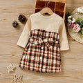 Girls Baby Plaid  Two Piece Dress