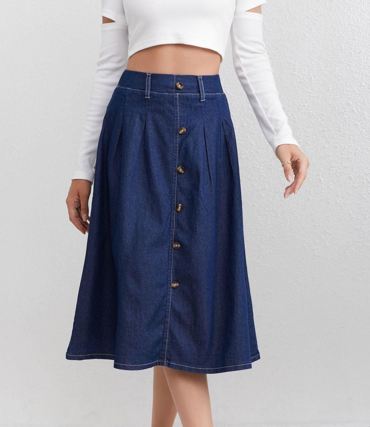 Womens Casual Denim Skirt