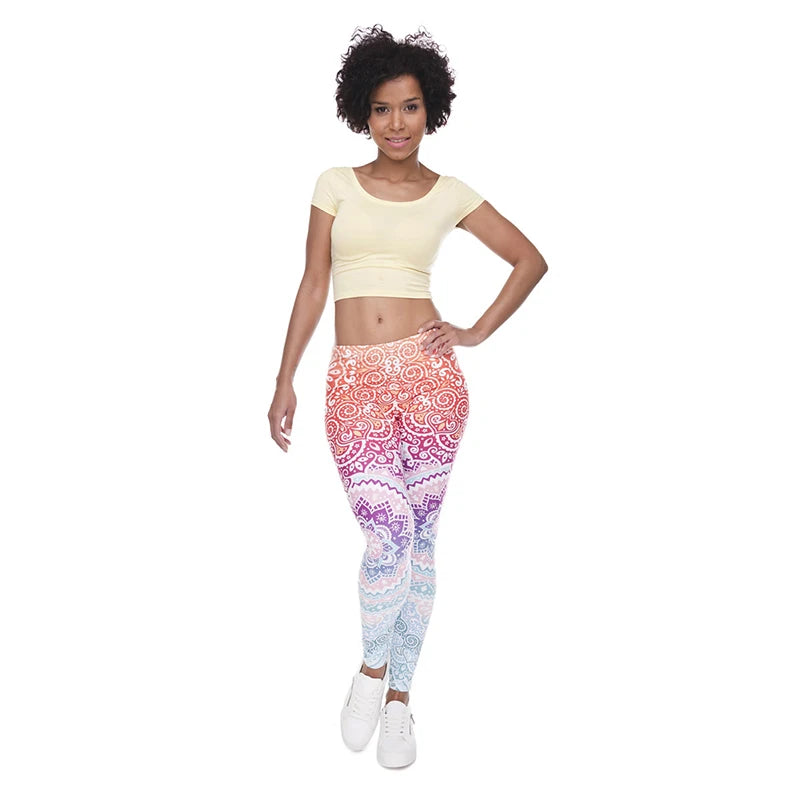 Ombre Mandala Yoga Leggings