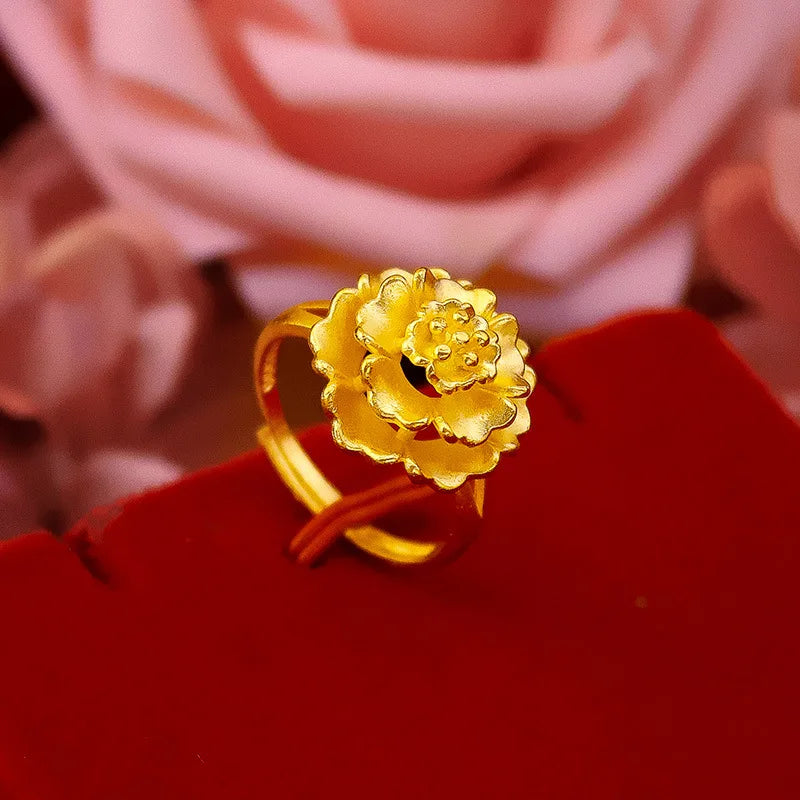 Gold Vintage Flower Ring