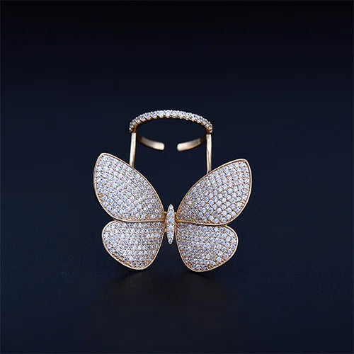 High Quality Adjustable Butterfly Ring