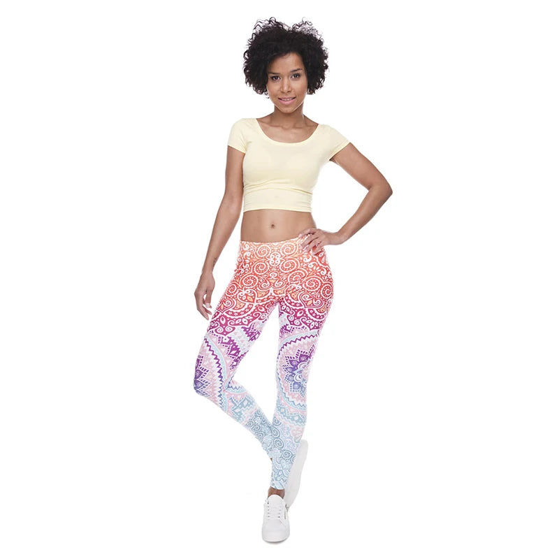 Ombre Mandala Yoga Leggings