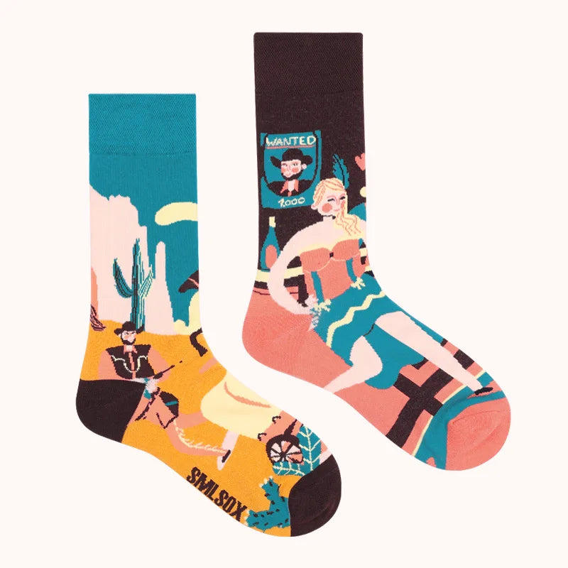 Cool Jacquard Cartoon Socks