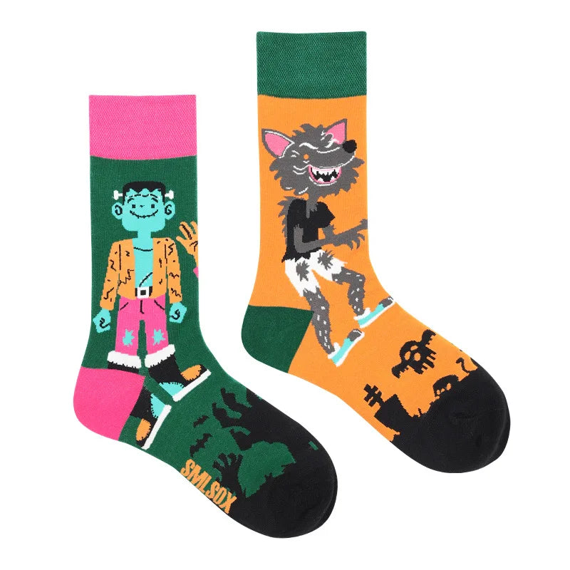 Cool Jacquard Cartoon Socks