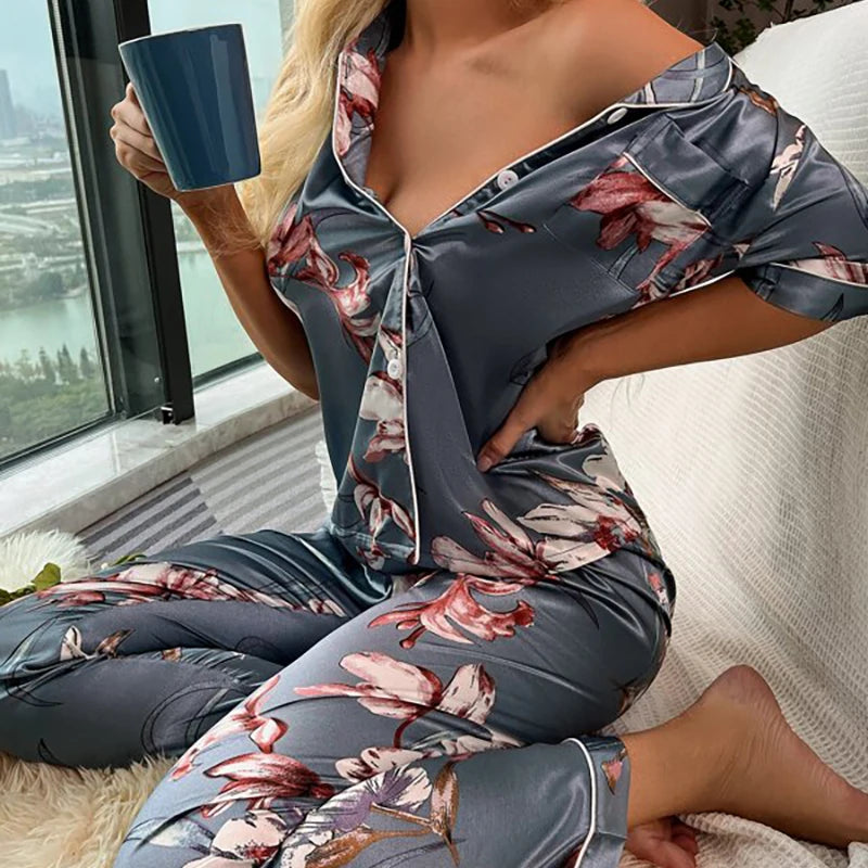 Casual Satin Pajamas