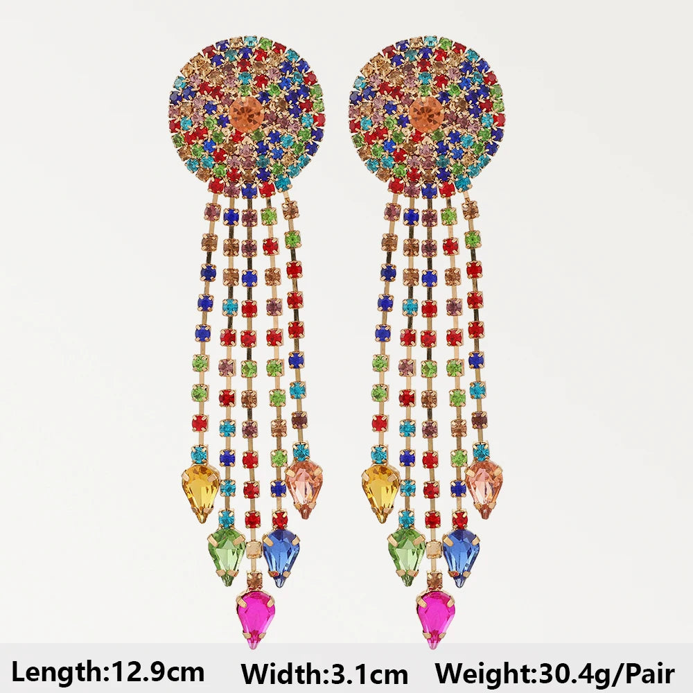 Summer Beach Beads Crystal Earrings