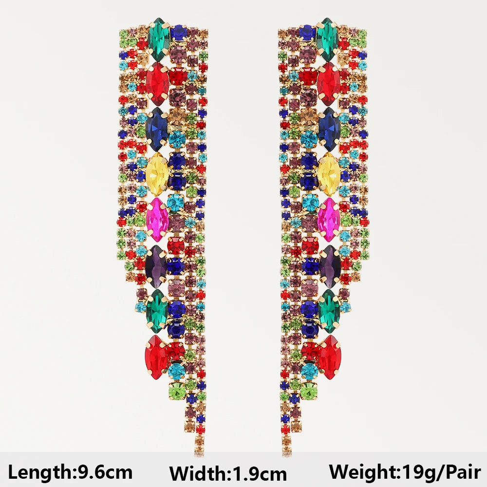 Summer Beach Beads Crystal Earrings