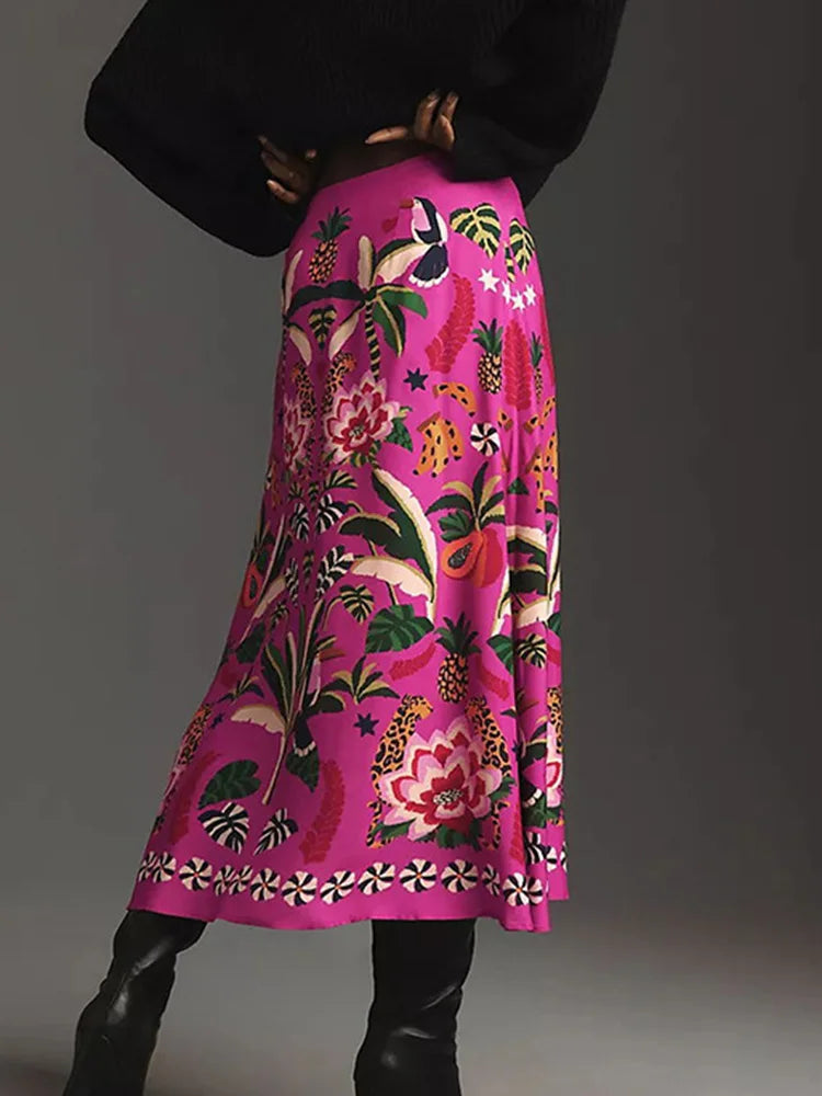 Summer Print A-Line Skirt