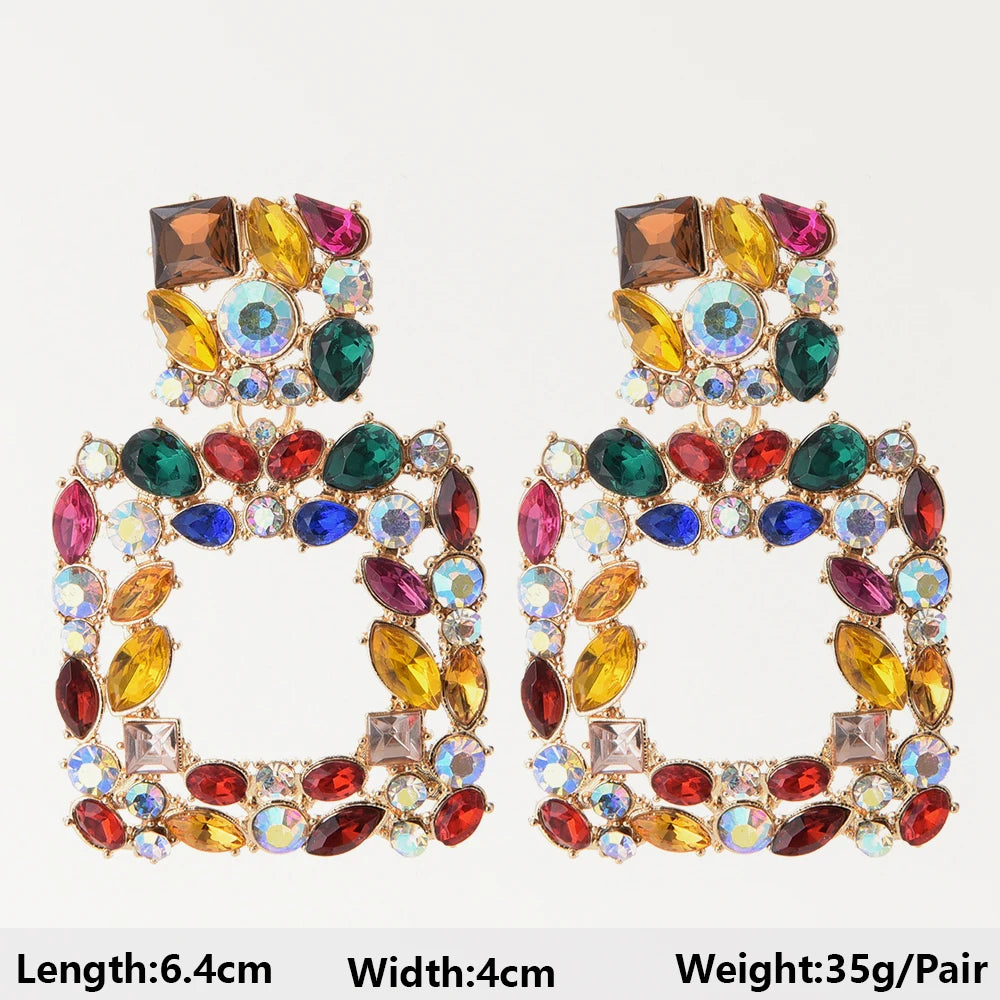 Summer Beach Beads Crystal Earrings