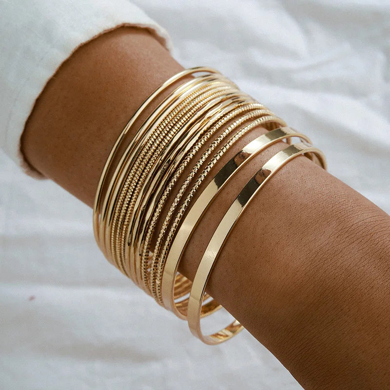 Punk Gold Color Bracelets